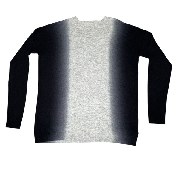 VINCE Vertical Dip Dye Sweater Crew Neck Long Sleeve Wool Cashmere Sz XXS - Picture 7 of 9